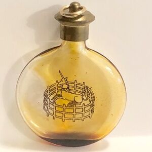 Corday Toujours Moi Unicorn Glass Perfume Bottle Pendant Vintage